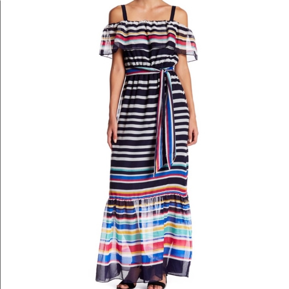 Eliza J cold shoulder maxi